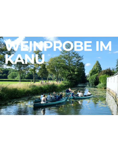 Weinprobe im Kanu