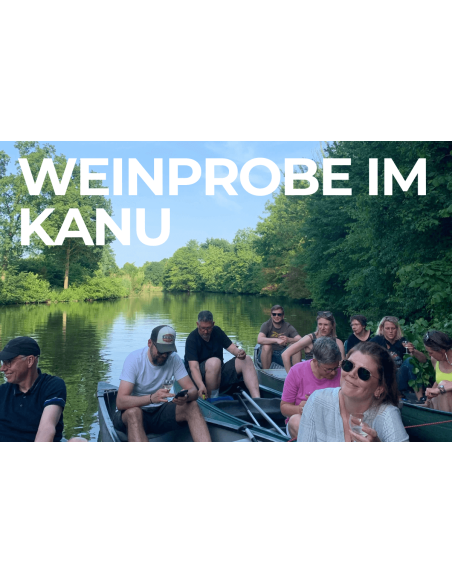 Weinprobe im Kanu
