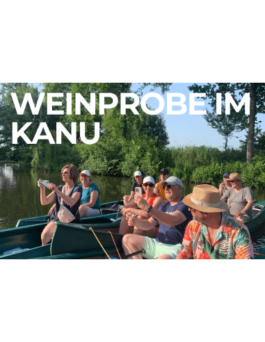 Weinprobe im Kanu