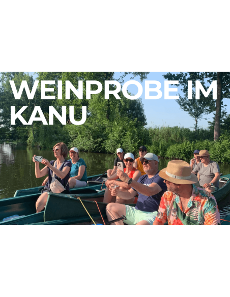 Weinprobe im Kanu