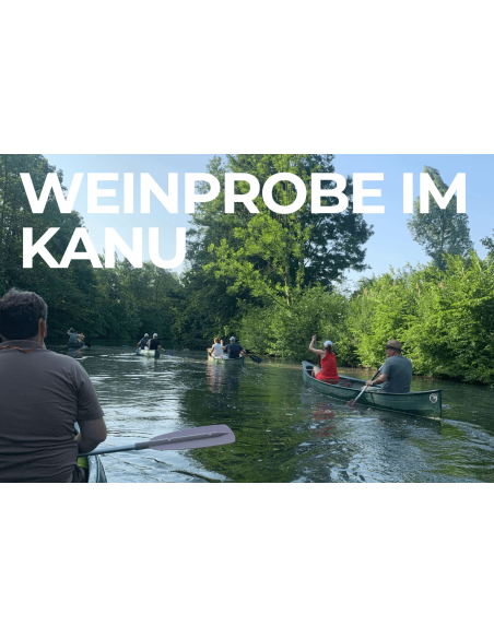 Weinprobe im Kanu